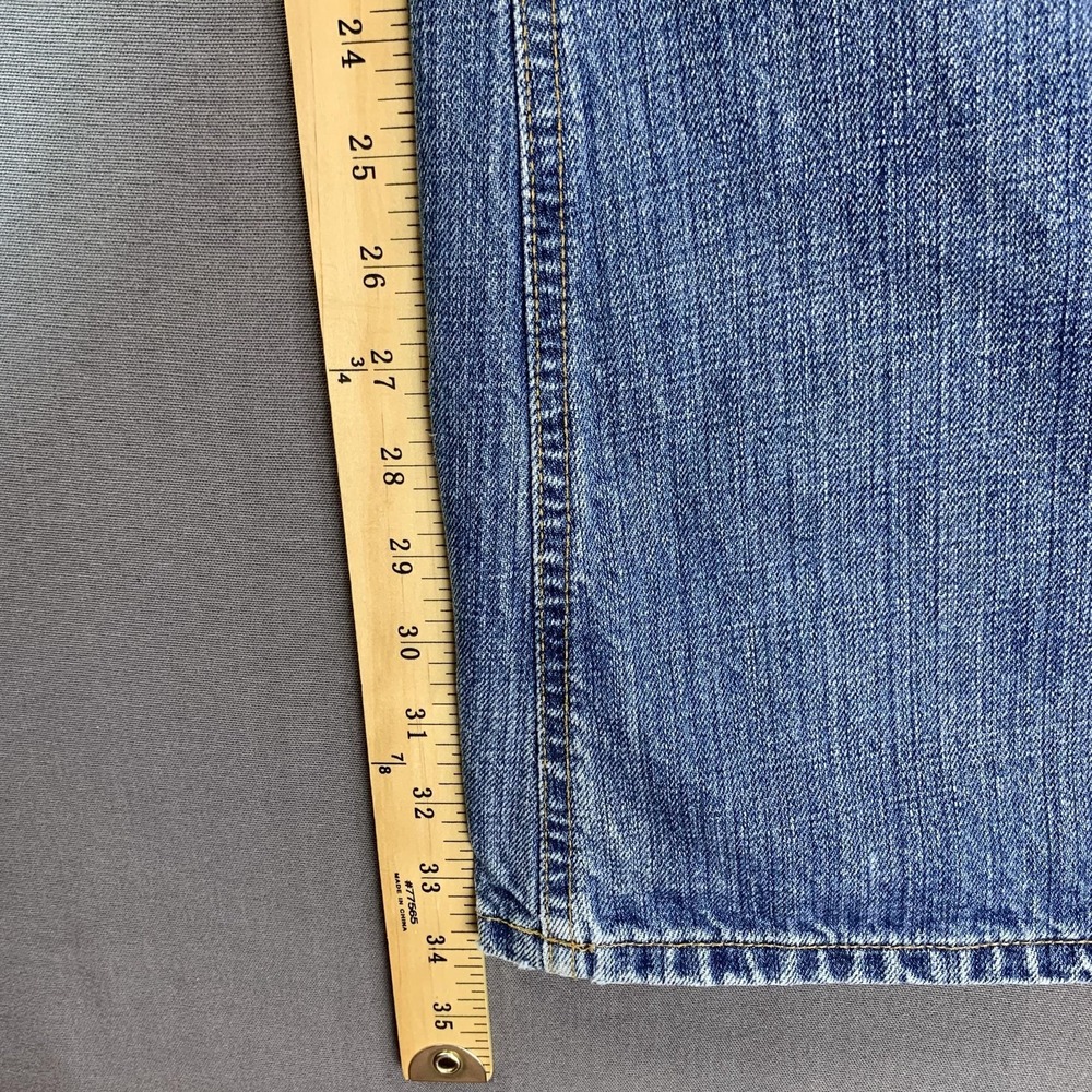 BKE Culture Long Jeans Men 32x33.5 Blue Bootcut Distressed Denim USA Medium Wash - Picture 10 of 16